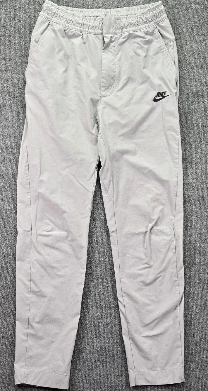 Nike Sportwear Woven Commuter Pants Mens Small Gray Tech Tapered Drawstring